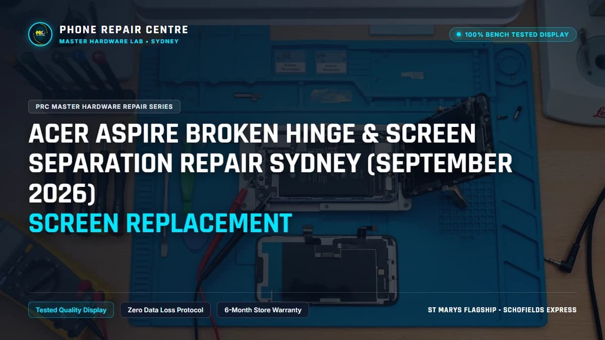 Acer Aspire Broken Hinge & Screen Separation Repair Sydney (September 2026) Screen Replacement: Cost, Specs & Sydney Lab Guide