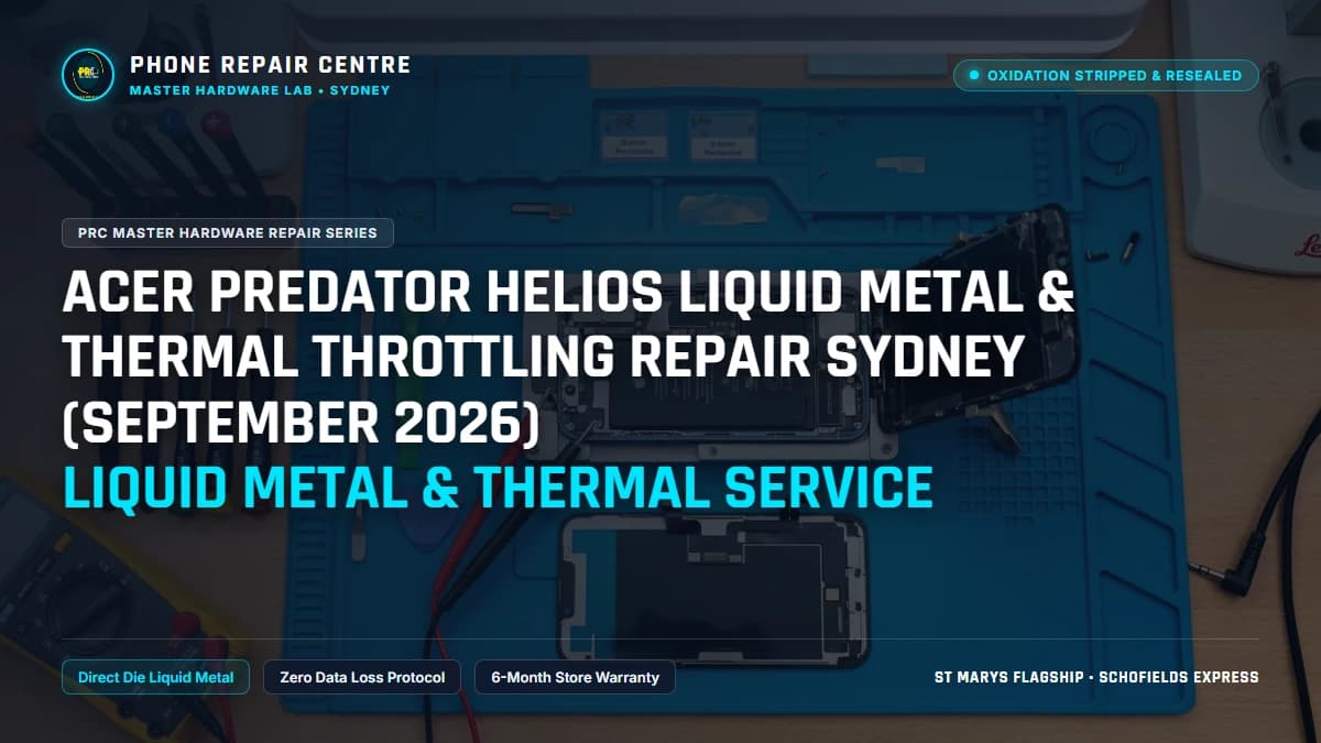 Acer Predator Helios Liquid Metal & Thermal Throttling Repair Sydney (September 2026) Liquid Metal & Thermal Service: Cost, Specs & Sydney Lab Guide
