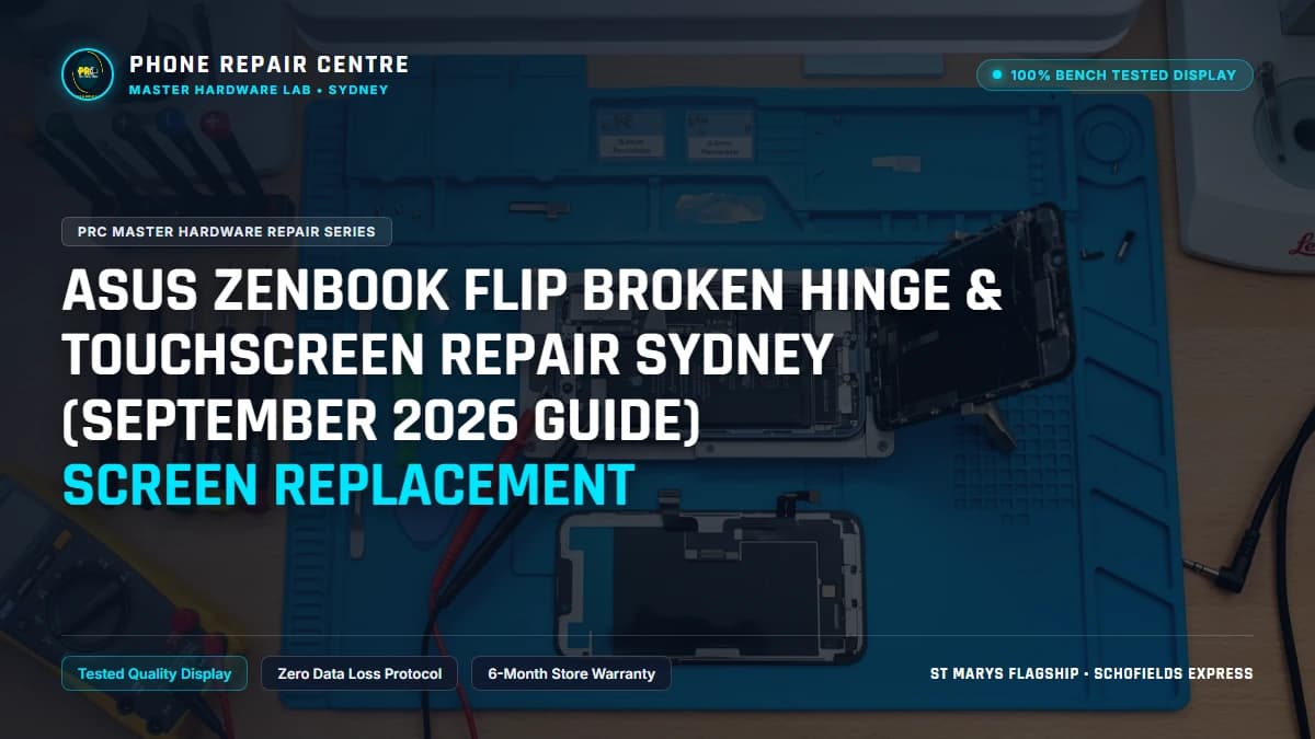 Asus ZenBook Flip Broken Hinge & Touchscreen Repair Sydney (September 2026 Guide) Screen Replacement: Cost, Specs & Sydney Lab Guide