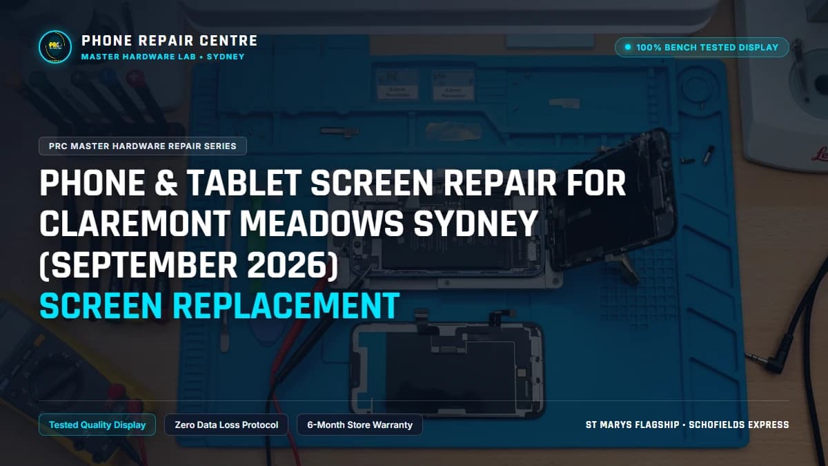 Phone & Tablet Screen Repair for Claremont Meadows Sydney (September 2026) Screen Replacement: Cost, Specs & Sydney Lab Guide