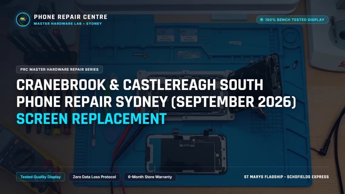 Cranebrook & Castlereagh South Phone Repair Sydney (September 2026) Screen Replacement: Cost, Specs & Sydney Lab Guide