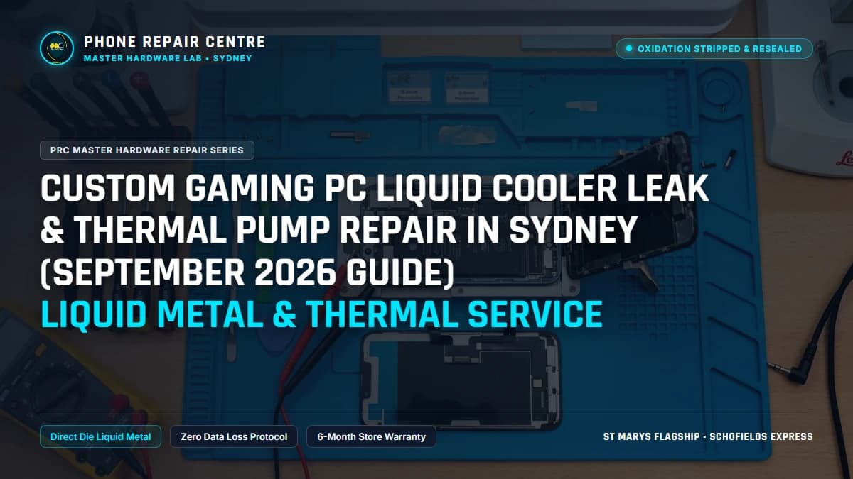 Custom Gaming PC Liquid Cooler Leak & Thermal Pump Repair in Sydney (September 2026 Guide) Liquid Metal & Thermal Service: Cost, Specs & Sydney Lab Guide