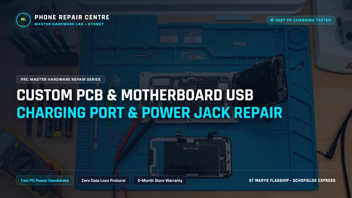 Custom PCB & Motherboard USB Charging Port & Power Jack Repair: Cost, Specs & Sydney Lab Guide