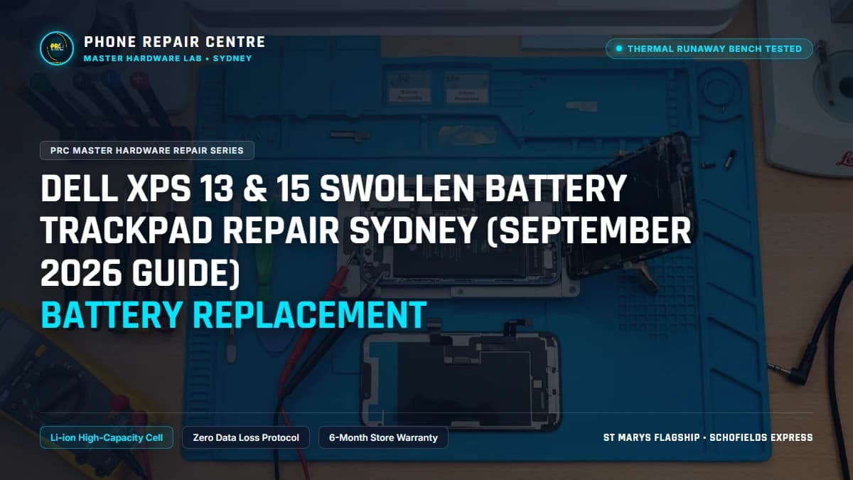 Dell XPS 13 & 15 Swollen Battery Trackpad Repair Sydney (September 2026 Guide) Battery Replacement: Cost, Specs & Sydney Lab Guide