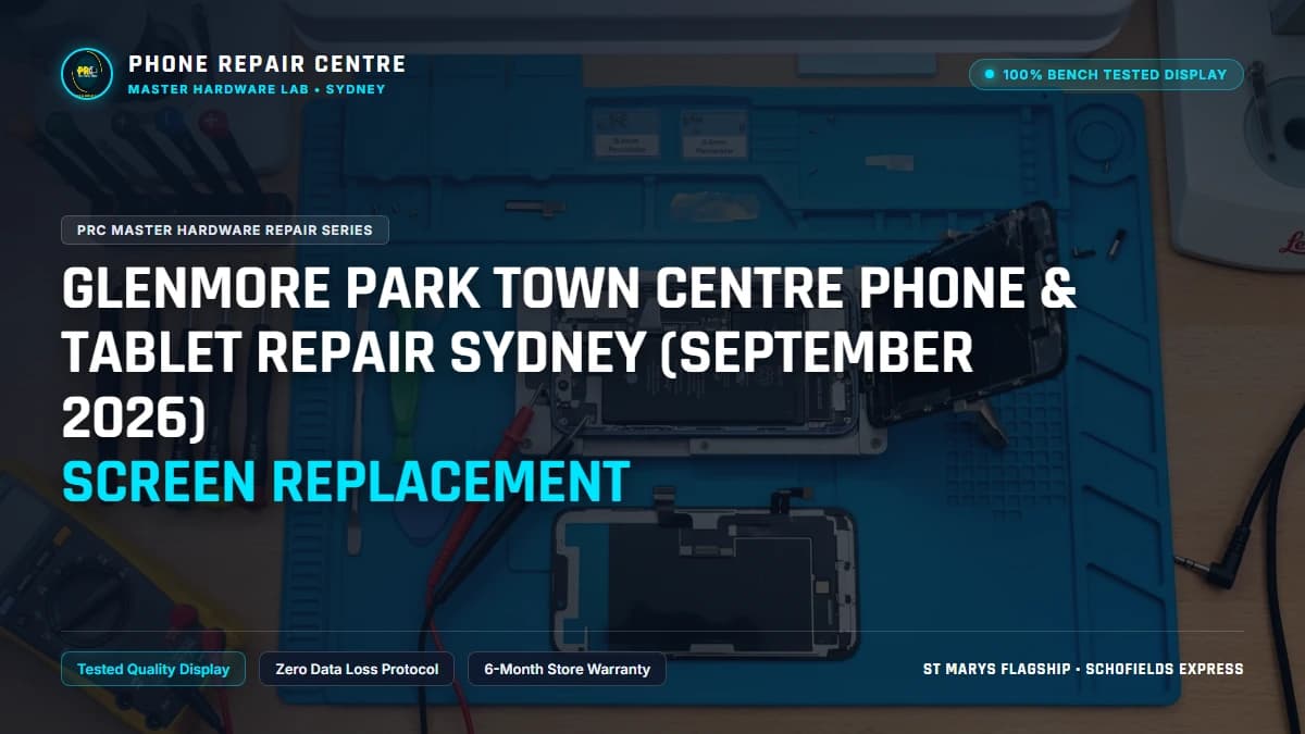 Glenmore Park Town Centre Phone & Tablet Repair Sydney (September 2026) Screen Replacement: Cost, Specs & Sydney Lab Guide