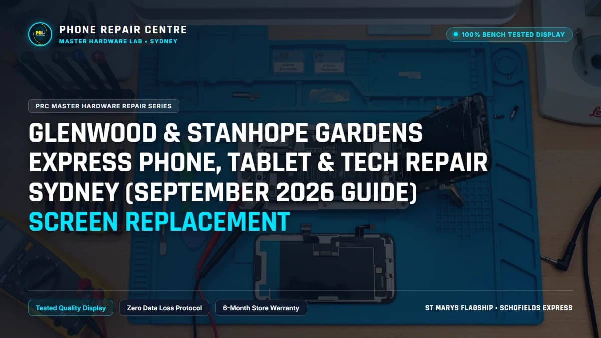 Glenwood & Stanhope Gardens Express Phone, Tablet & Tech Repair Sydney (September 2026 Guide) Screen Replacement: Cost, Specs & Sydney Lab Guide