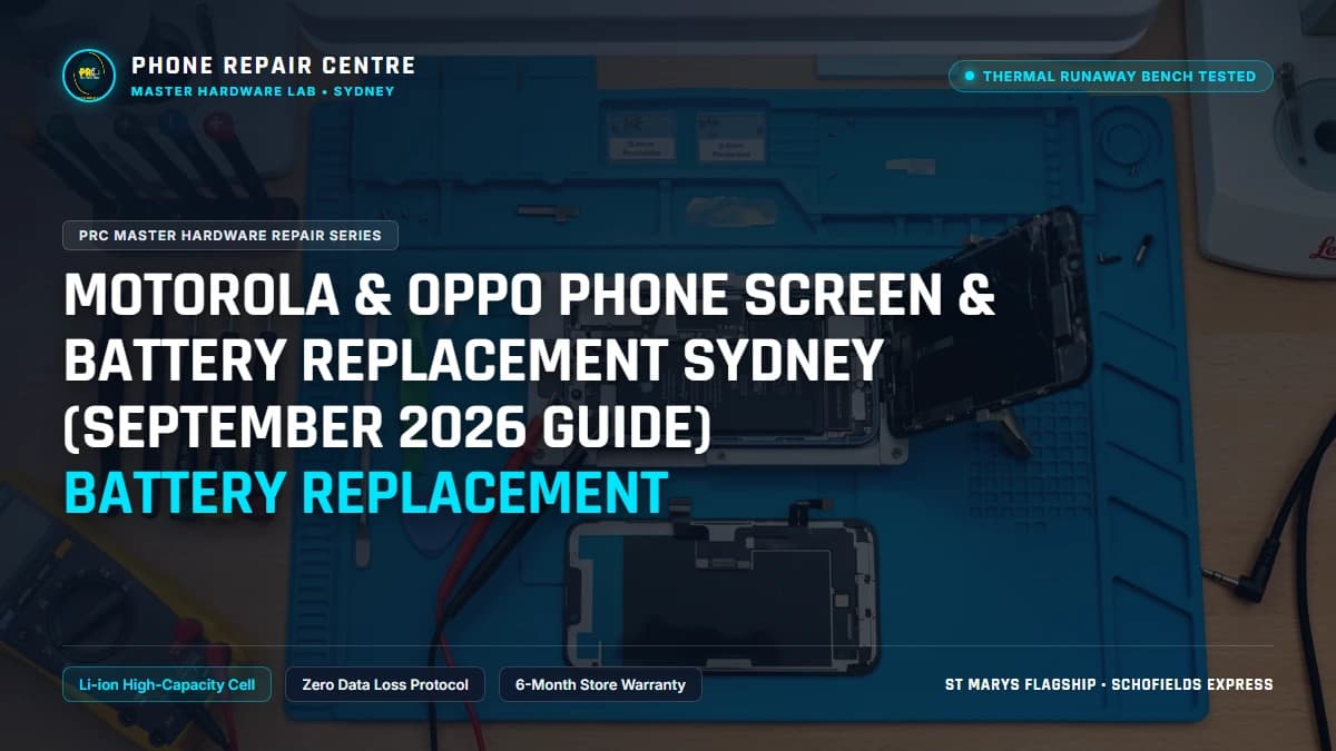 Motorola & Oppo Phone Screen & Battery Replacement Sydney (September 2026 Guide) Battery Replacement: Cost, Specs & Sydney Lab Guide