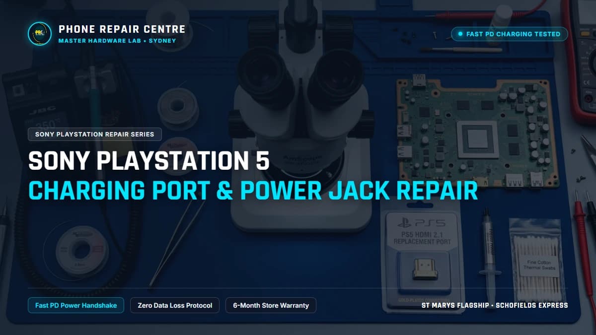 Sony PlayStation 5 Charging Port & Power Jack Repair: Cost, Specs & Sydney Lab Guide