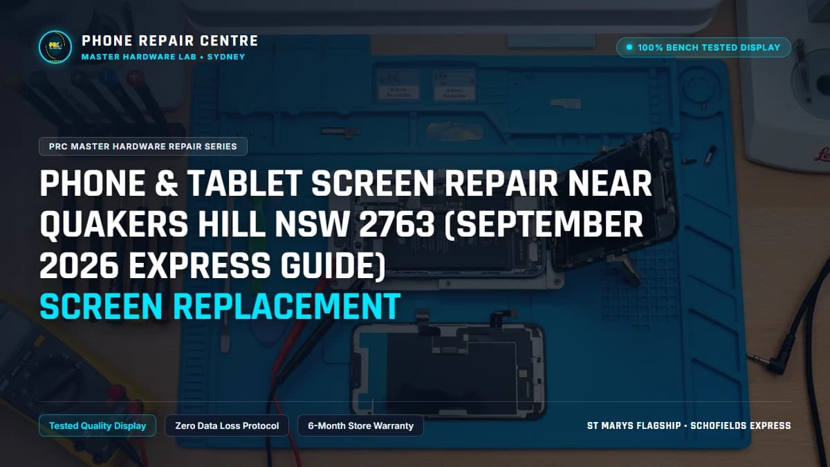Phone & Tablet Screen Repair Near Quakers Hill NSW 2763 (September 2026 Express Guide) Screen Replacement: Cost, Specs & Sydney Lab Guide