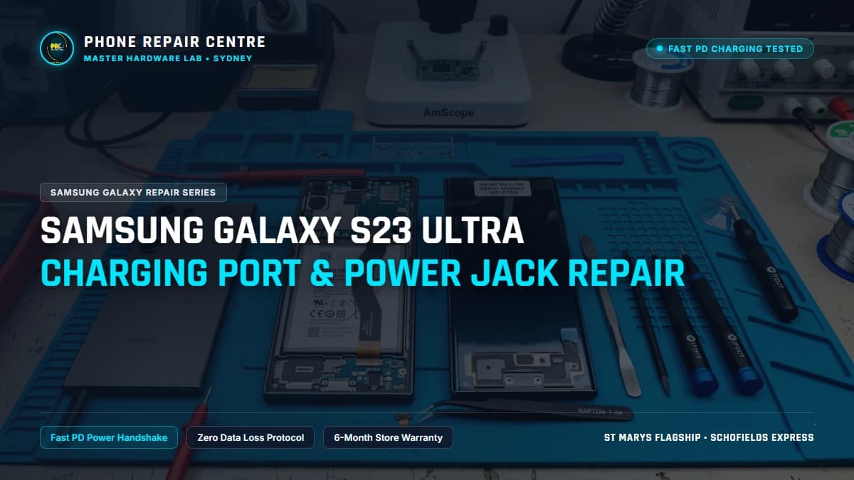 Samsung Galaxy S23 Ultra Charging Port & Power Jack Repair: Cost, Specs & Sydney Lab Guide