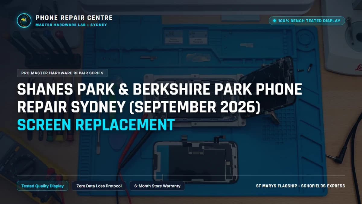 Shanes Park & Berkshire Park Phone Repair Sydney (September 2026) Screen Replacement: Cost, Specs & Sydney Lab Guide