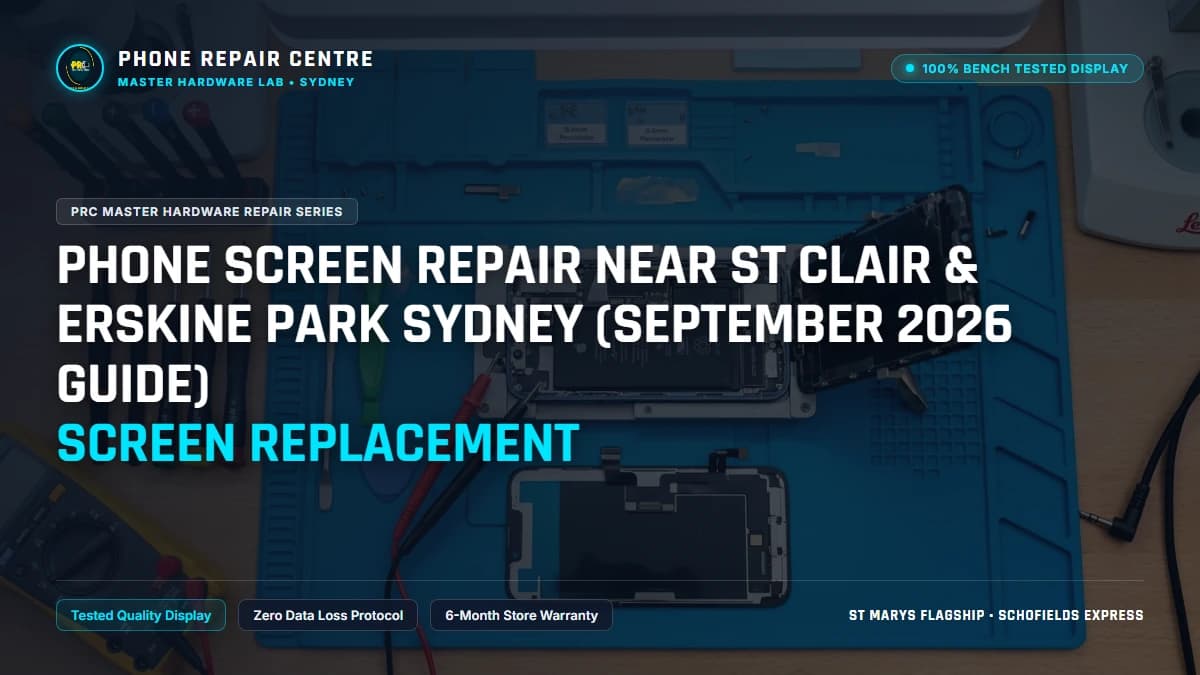 Phone Screen Repair Near St Clair & Erskine Park Sydney (September 2026 Guide) Screen Replacement: Cost, Specs & Sydney Lab Guide