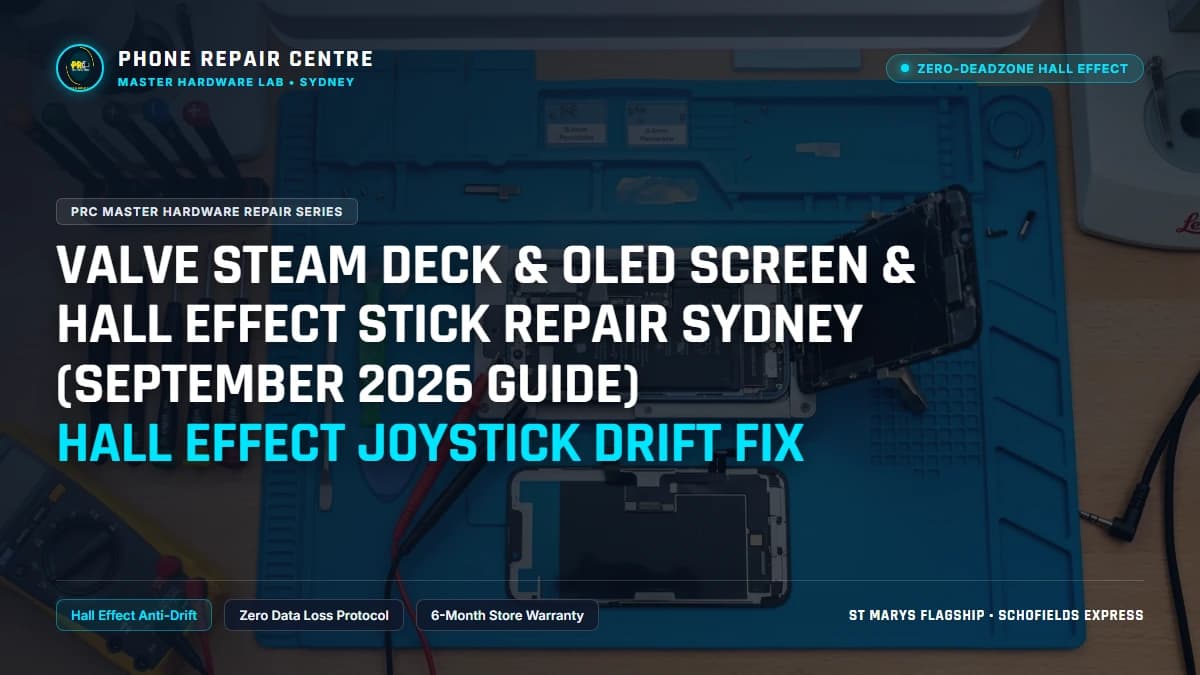 Valve Steam Deck & OLED Screen & Hall Effect Stick Repair Sydney (September 2026 Guide) Hall Effect Joystick Drift Fix: Cost, Specs & Sydney Lab Guide