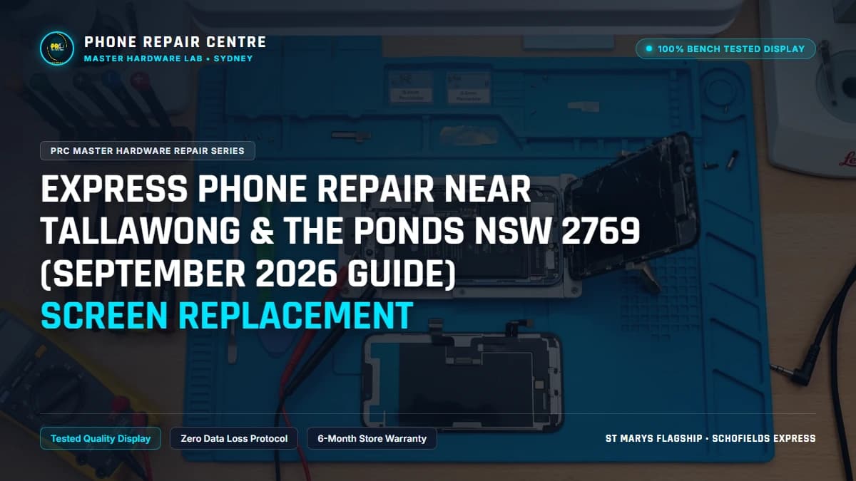 Express Phone Repair Near Tallawong & The Ponds NSW 2769 (September 2026 Guide) Screen Replacement: Cost, Specs & Sydney Lab Guide