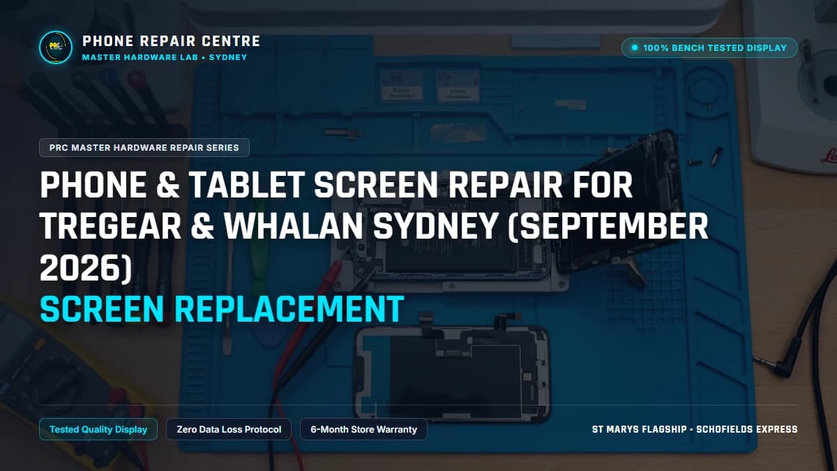Phone & Tablet Screen Repair for Tregear & Whalan Sydney (September 2026) Screen Replacement: Cost, Specs & Sydney Lab Guide