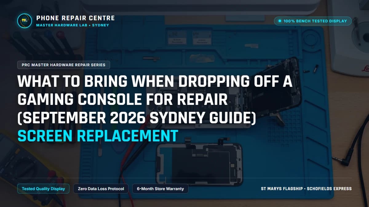 What to Bring When Dropping Off a Gaming Console for Repair (September 2026 Sydney Guide) Screen Replacement: Cost, Specs & Sydney Lab Guide